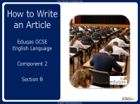 Eduqas GCSE English Language - Writing an Article